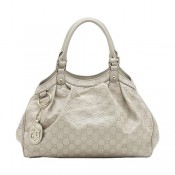 Blanc Gucci Fourre-tout Emboîtement Détail Plis Amovible G Charm Boutique En Ligne